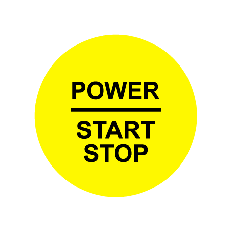28mm "Power Start Stop" Ignition Button Gel Badge
