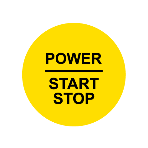 28mm "Power Start Stop" Ignition Button Gel Badge