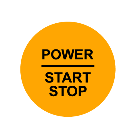 28mm "Power Start Stop" Ignition Button Gel Badge