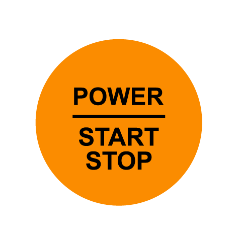 28mm "Power Start Stop" Ignition Button Gel Badge