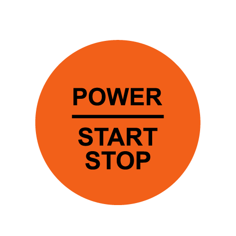 28mm "Power Start Stop" Ignition Button Gel Badge