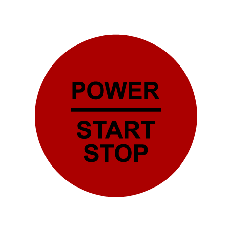 28mm "Power Start Stop" Ignition Button Gel Badge