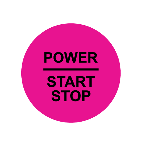28mm "Power Start Stop" Ignition Button Gel Badge