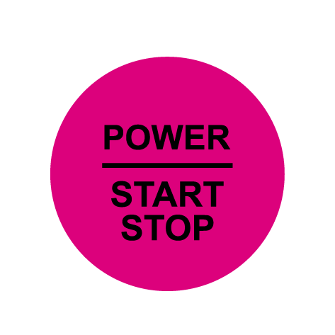 28mm "Power Start Stop" Ignition Button Gel Badge