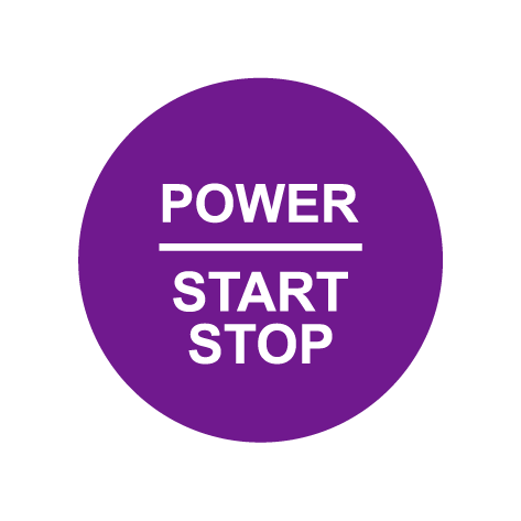 28mm "Power Start Stop" Ignition Button Gel Badge