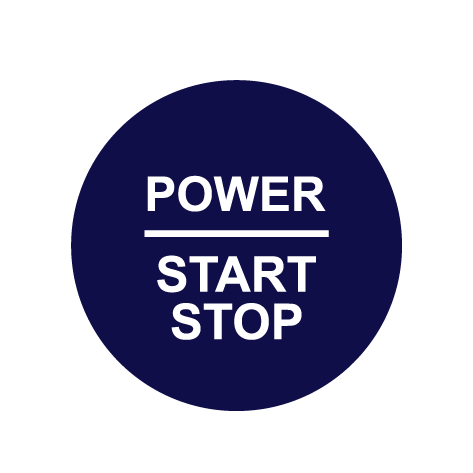 28mm "Power Start Stop" Ignition Button Gel Badge