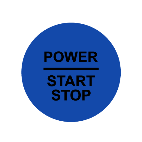 28mm "Power Start Stop" Ignition Button Gel Badge