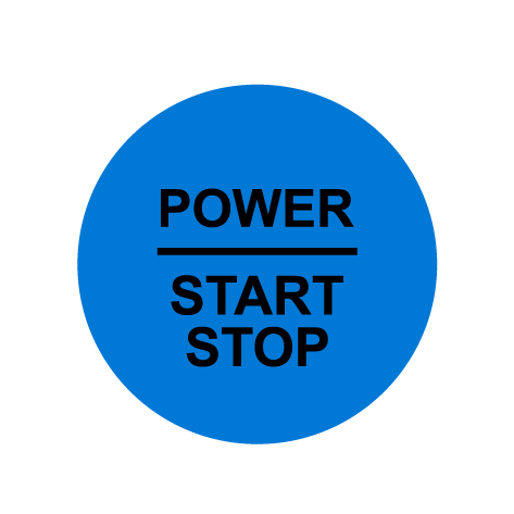 28mm "Power Start Stop" Ignition Button Gel Badge