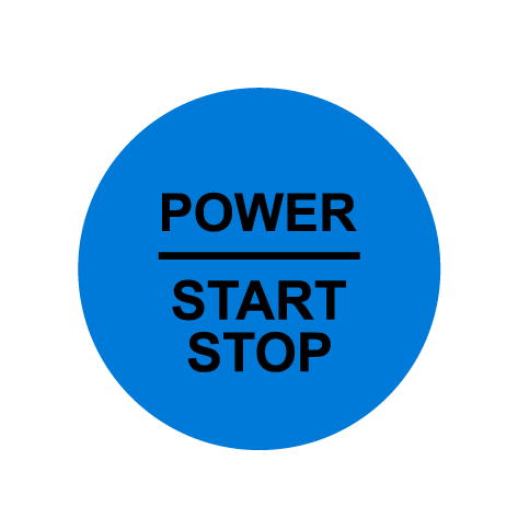 28mm "Power Start Stop" Ignition Button Gel Badge