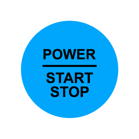 28mm "Power Start Stop" Ignition Button Gel Badge