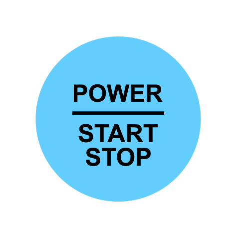 28mm "Power Start Stop" Ignition Button Gel Badge