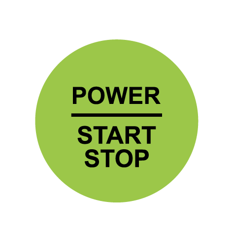 28mm "Power Start Stop" Ignition Button Gel Badge