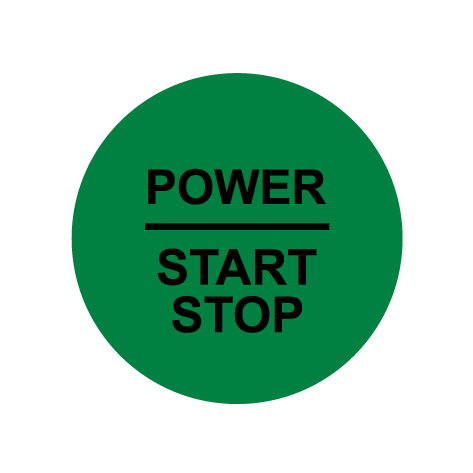 28mm "Power Start Stop" Ignition Button Gel Badge
