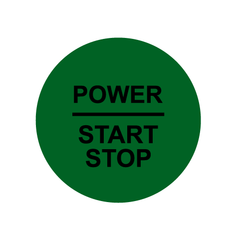 28mm "Power Start Stop" Ignition Button Gel Badge