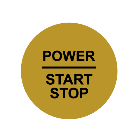 28mm "Power Start Stop" Ignition Button Gel Badge