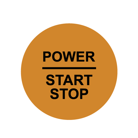 28mm "Power Start Stop" Ignition Button Gel Badge