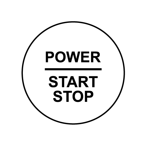 28mm "Power Start Stop" Ignition Button Gel Badge
