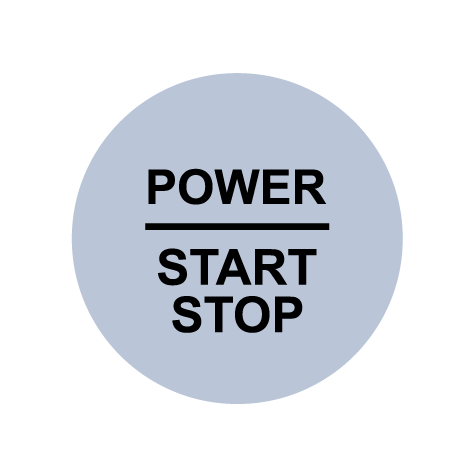 28mm "Power Start Stop" Ignition Button Gel Badge
