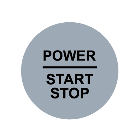 28mm "Power Start Stop" Ignition Button Gel Badge
