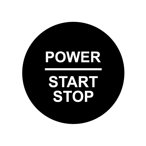 28mm "Power Start Stop" Ignition Button Gel Badge