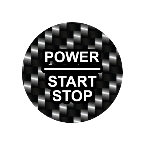 28mm "Power Start Stop" Ignition Button Gel Badge