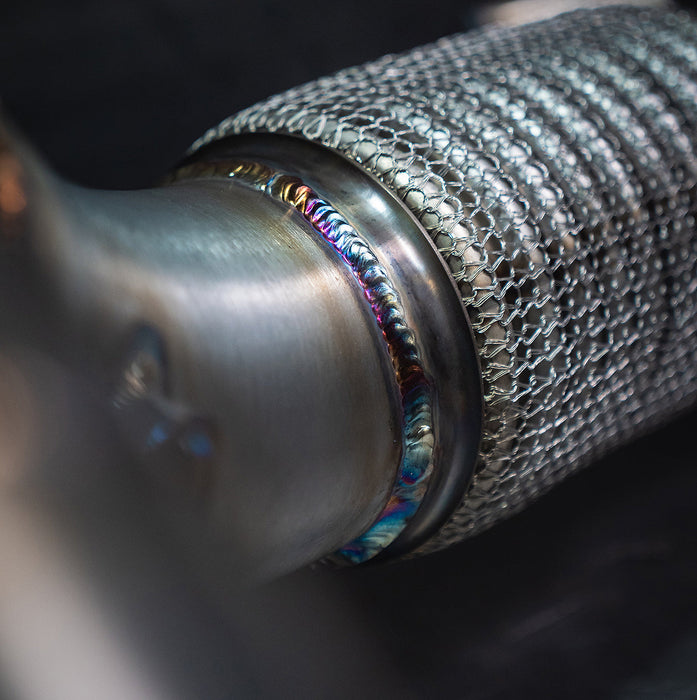 Cobra Exhausts - Audi S3 (8Y) 5 door Sportback Front Downpipe Sports Cat / De-Cat Performance Exhaust | Car Enhancements UK