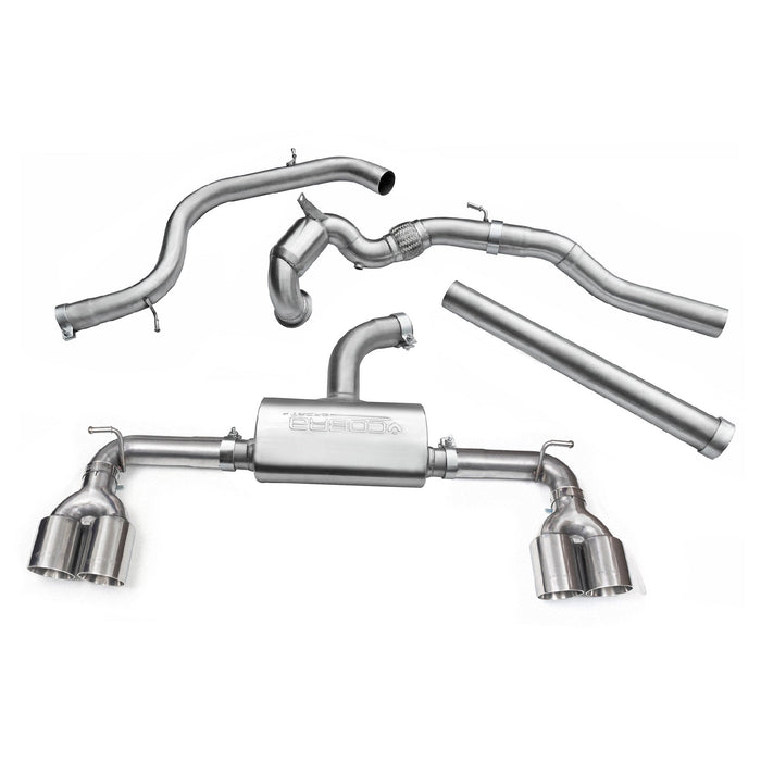 Cobra Exhausts - VW Golf GTI (Mk7) 2.0 TSI (5G) (12-17) Quad Exit Turbo Back Golf R Style Performance Exhaust | Car Enhancements UK