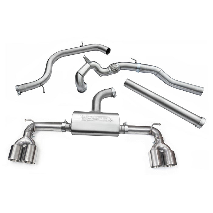 Cobra Exhausts - VW Golf GTI (Mk7) 2.0 TSI (5G) (12-17) Quad Exit Turbo Back Golf R Style Performance Exhaust | Car Enhancements UK