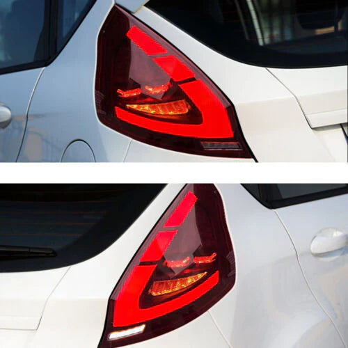 Ford Fiesta MK7 2008-2017 - Upgrade LED Light Bar Smoked Black Rear Tail Lights Dynamic Sequential Indicators + Animation Pair