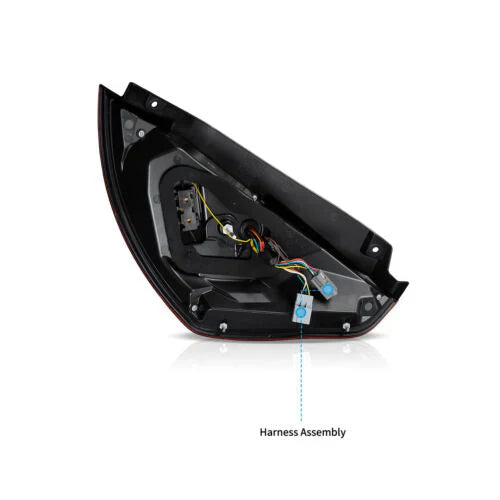 Ford Fiesta MK7 2008-2017 - Upgrade LED Light Bar Smoked Black Rear Tail Lights Dynamic Sequential Indicators + Animation Pair