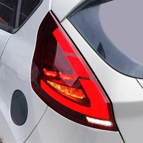 Ford Fiesta MK7 2008-2017 - Upgrade LED Light Bar Smoked Black Rear Tail Lights Dynamic Sequential Indicators + Animation Pair