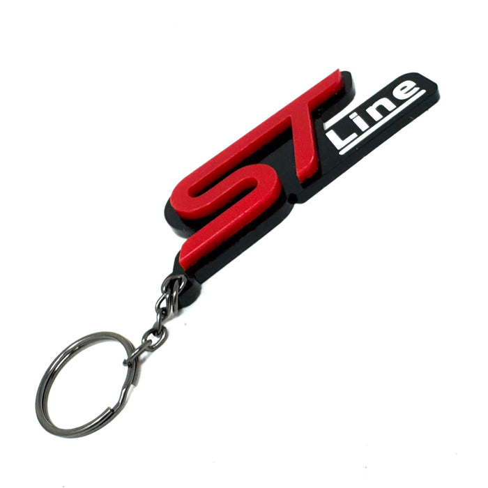 4D ST-Line Logo Keychain for Ford – Gloss Black with Custom Colour Options | CEUK