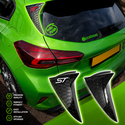 Ford Focus MK4 & MK4.5 (All Models) Rear Window Side Cover (Hex Design) - Hatchback Only