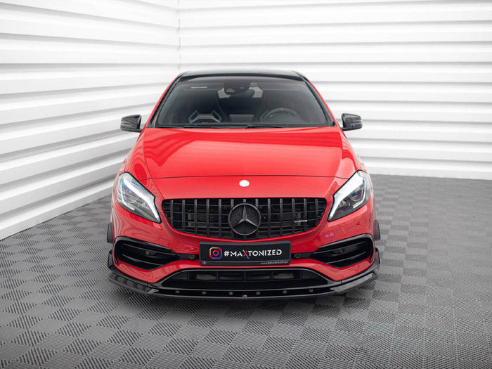 Maxton Design - FRONT SPLITTER V.1 MERCEDES A45 AERO W176 FACELIFT (2015-2018)