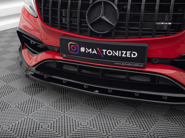 Maxton Design - FRONT SPLITTER V.1 MERCEDES A45 AERO W176 FACELIFT (2015-2018)
