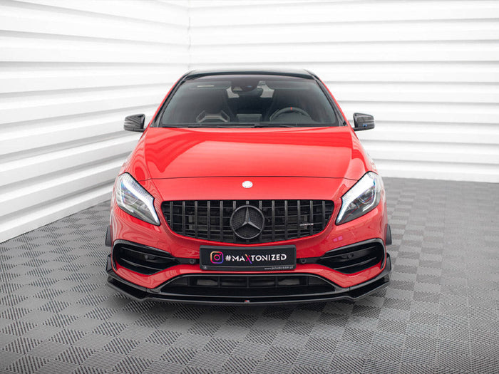 Maxton Design - FRONT SPLITTER V.2 MERCEDES A45 AERO W176 FACELIFT (2015-2018)