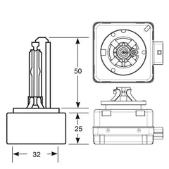 IllumiNite D3S 6000K Xenon Bulb Upgrade | Up to 50% Brighter HID (PK32d-5)