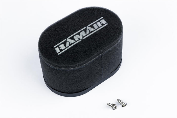 RS2V2-238-404 - Carb Air Filter With Baseplate Weber 32/36 DGV 100mm Internal Height - RAMAIR