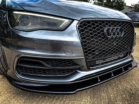 Audi A3 S-Line 8V Pre Facelift Hatchback Front Splitter - TRC Performance Styling