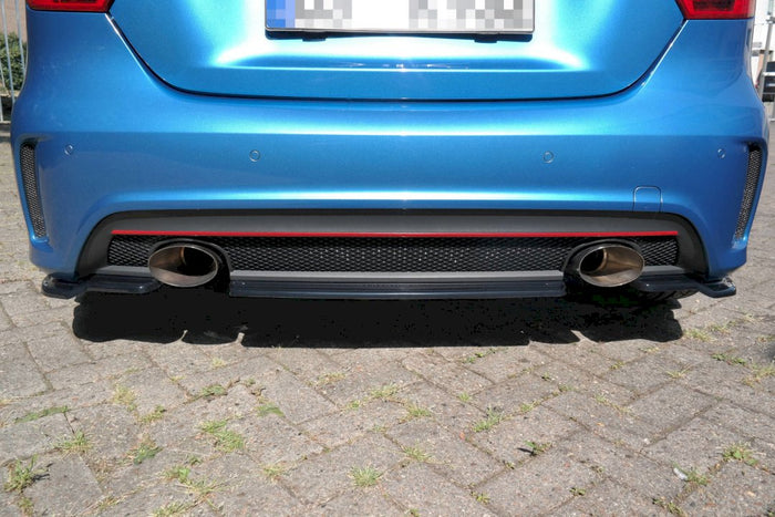 Maxton Design - CENTRAL REAR SPLITTER (NO VERTICAL BARS) MERCEDES A-CLASS W176 AMG-LINE PRE-FACELIFT (2013-2015)