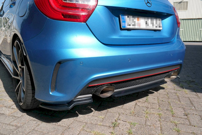 Maxton Design - CENTRAL REAR SPLITTER (NO VERTICAL BARS) MERCEDES A-CLASS W176 AMG-LINE PRE-FACELIFT (2013-2015)
