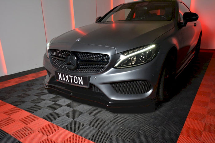 Maxton Design - FRONT SPLITTER MERCEDES C-CLASS W205 COUPE AMG-LINE (2015-2018)