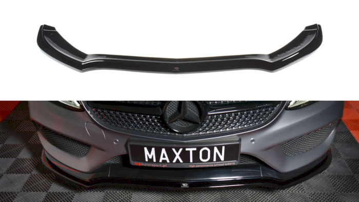 Maxton Design - FRONT SPLITTER MERCEDES C-CLASS W205 COUPE AMG-LINE (2015-2018)
