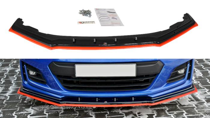 Maxton Design - FRONT SPLITTER (BLACK & RED) V.4 SUBARU BRZ FACELIFT 2017-2020