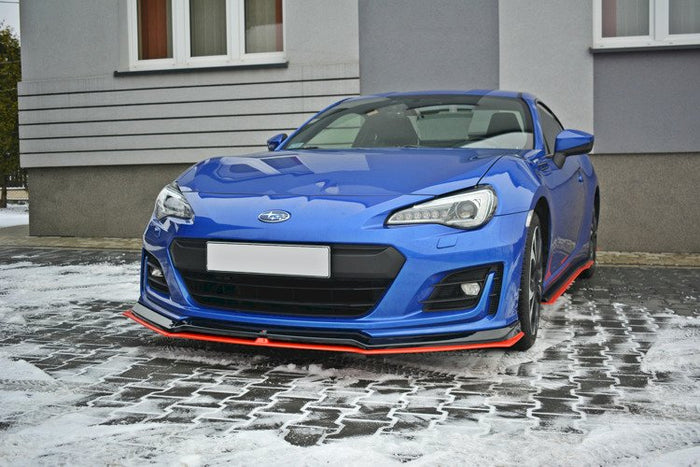 Maxton Design - FRONT SPLITTER (BLACK & RED) V.5 SUBARU BRZ FACELIFT 2017-2020