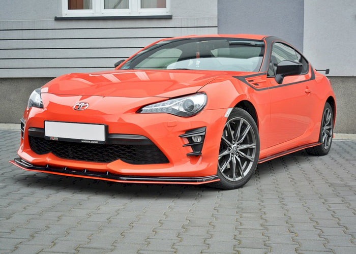 Maxton Design - FRONT SPLITTER (BLACK & RED) V.4 TOYOTA GT86 FACELIFT 2017-2020