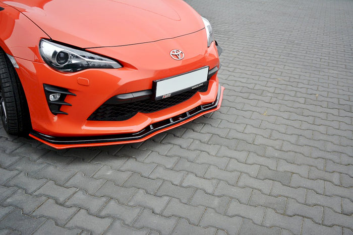 Maxton Design - FRONT SPLITTER (BLACK & RED) V.4 TOYOTA GT86 FACELIFT 2017-2020