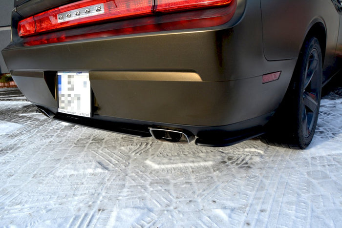 Maxton Design - REAR SIDE SPLITTERS DODGE CHALLENGER MK3 PHASE-1 SRT8 COUPE (2008-14)
