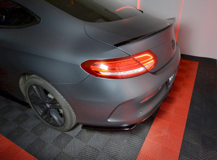 Maxton Design - REAR SIDE SPLITTERS MERCEDES C-CLASS W205 COUPE AMG-LINE (2015-2018)
