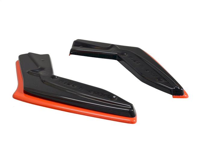 Maxton Design - REAR SIDE SPLITTERS (BLACK & RED) V.2 TOYOTA GT86 FACELIFT (2017-UP)